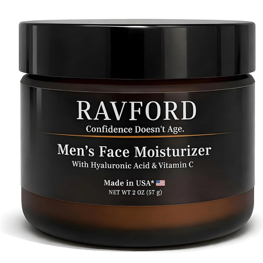 Skiennix Men’s Face Moisturizer - Fast-Absorbing, Non-Greasy Hydrating Cream with Hyaluronic Acid & Vitamin C | Unscented, 2 oz
