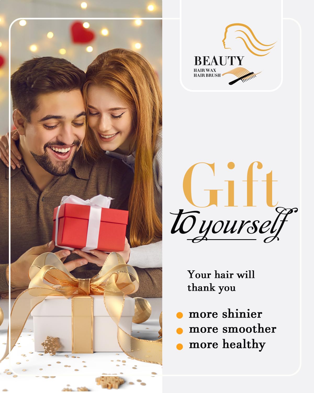 Slick Back Hair Brush & Wax Stick Set - Frizz Control & Flyaway Smoothing - Perfect for Sleek Ponytails & Buns