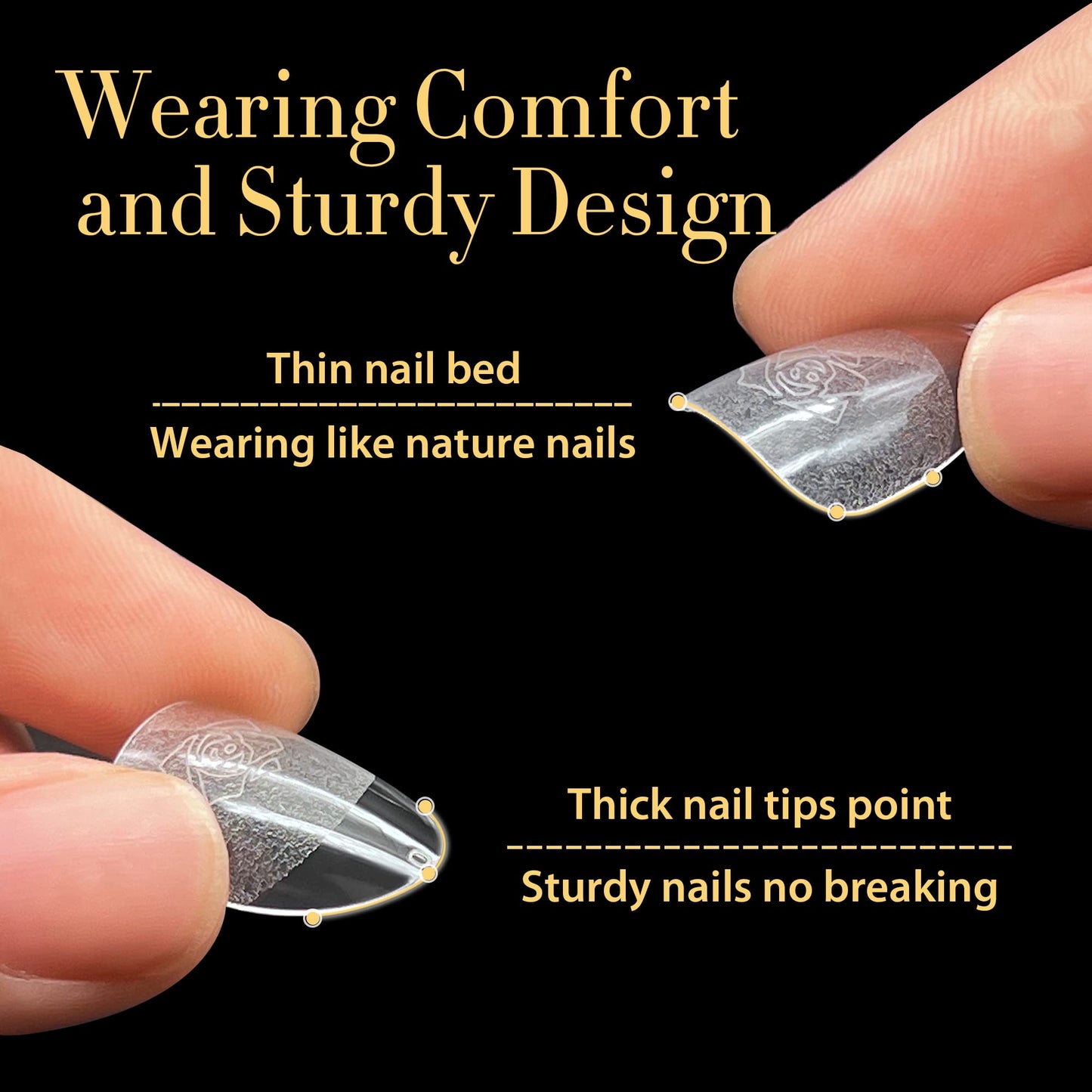 UNA GELLA Short Nail Tips Oval Almond Shape, 240Pcs Short Oval Almond Nail Tips Full Cover Acrylic False Nails 12 Sizes Pre-file Soft Gel Nail tips for Nail Extension at Home DIY Salon with Box