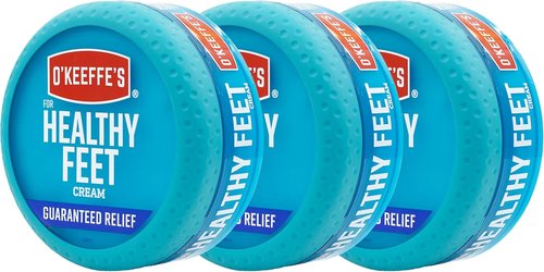 O'Keeffe's Foot Cream - Guaranteed Relief for Extremely Dry, Cracked Feet | 3.2 Ounce Jar (Pack of 3)
