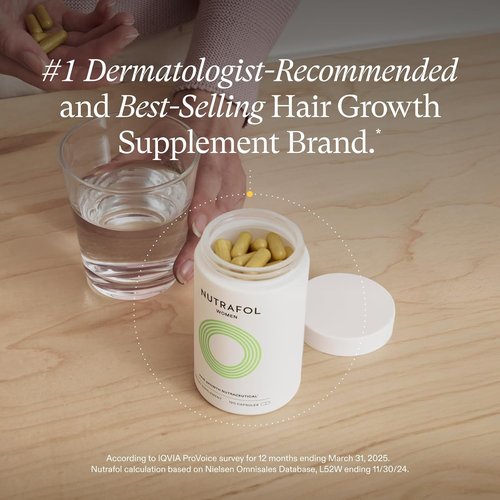 Nutrafol Women's Hair Growth Supplements - Clinically Proven for Thicker, Stronger Hair | 1 Month Supply