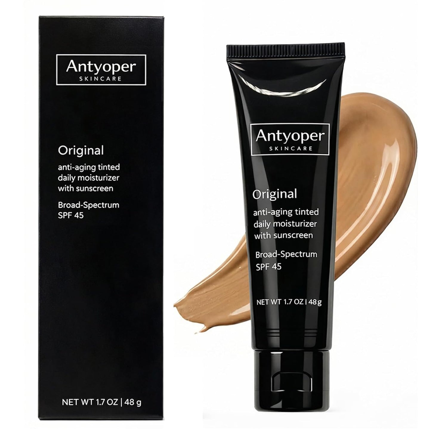Skincare Intellishady SPF 45 Tinted Sunscreen - Anti-Aging Daily Moisturizer with Peptides & Vitamin C, 1.7oz