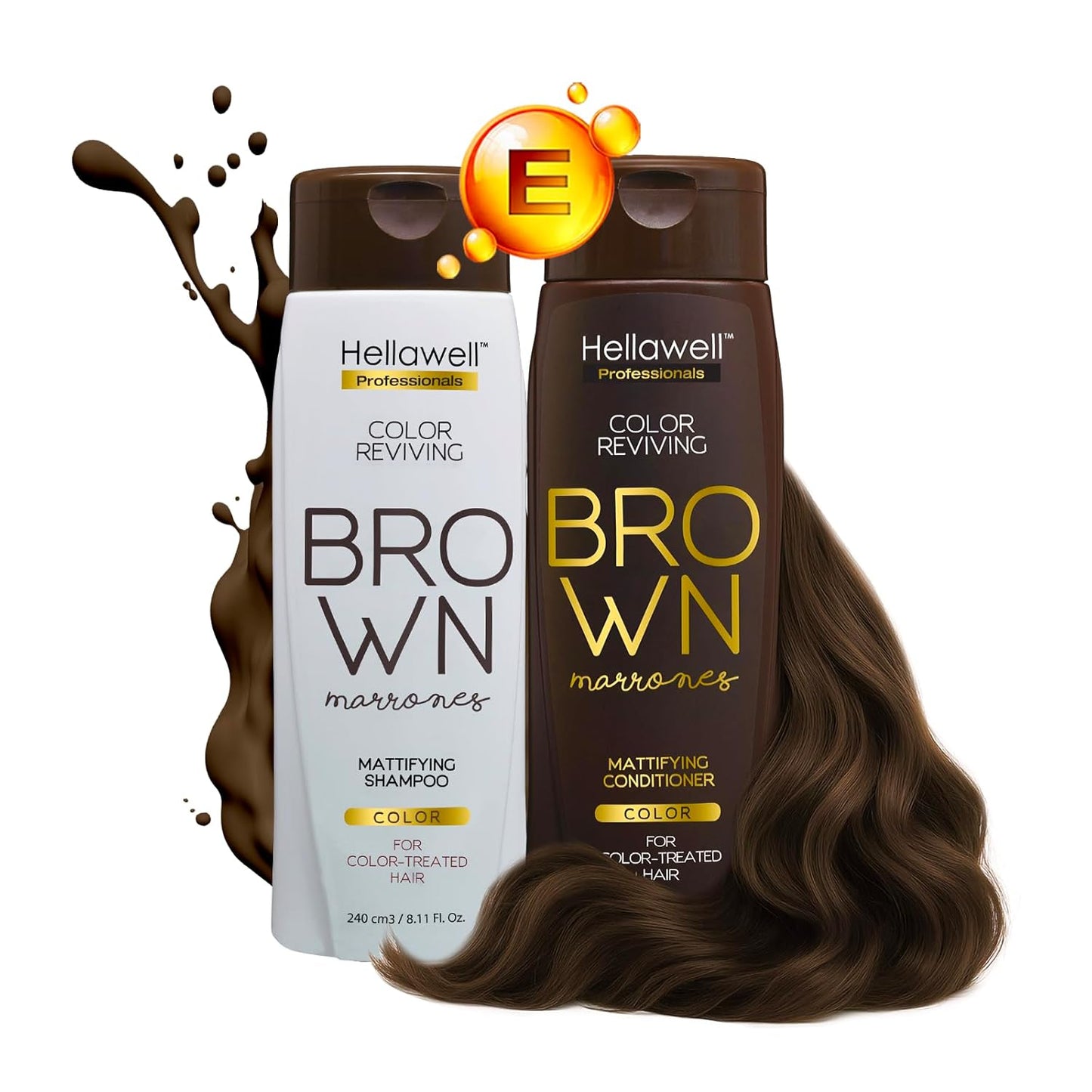 Skiennix Professional Coloring Kit | Permanent Hair Dye for Gray Coverage - 7.71 Ash Brown Blonde + Reviving Shampoo & Conditioner