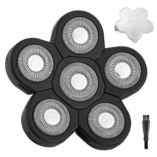 MAWAER 6 Blades Head Shaver Replacement Heads Compatible with Freedom Gold Shaver and Most Mainstream Brands Head Shaver Electric Shaver Electric Razor Replacement Head