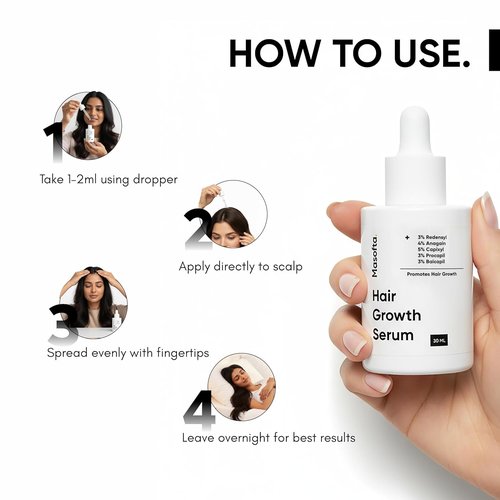 Masofta Hair Growth Serum - Promotes Hair Growth & Reduces Hair Fall | 50 ml for Men & Women
