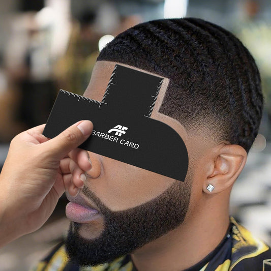 Skiennix Barber Enhancement Card - Reusable Measurement Tool for Precise Hairline Shaping | Black, One Size