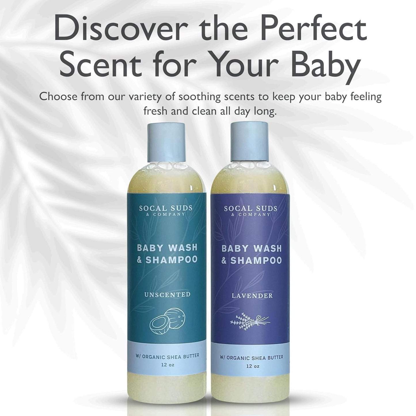 SoCal Suds & Company Baby Body Wash & Shampoo - Natural Lavender Soap for Sensitive Skin | 12oz Bottle