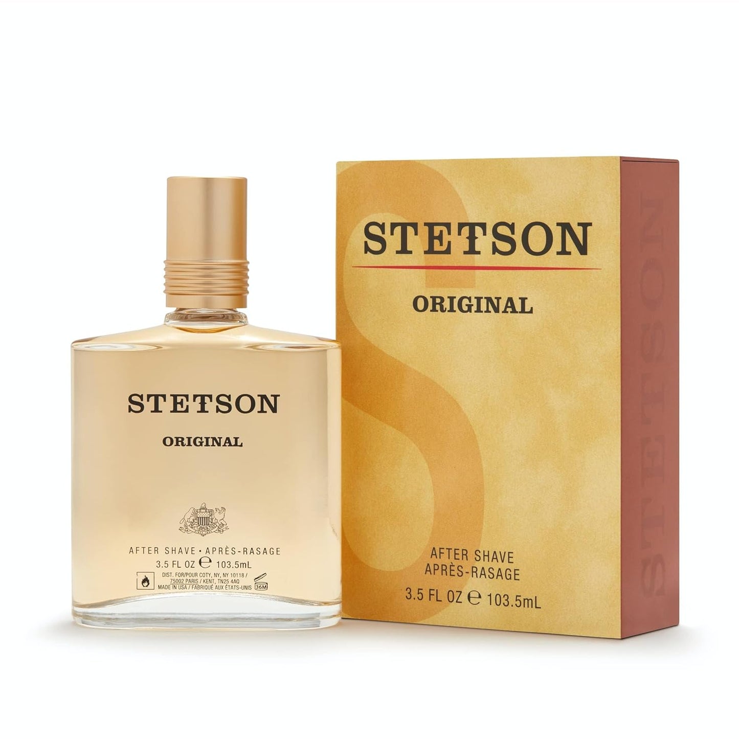Stetson Original Aftershave - Earthy Woody Aroma Splash for Men | Citrus, Patchouli & Tonka Bean - 3.5 Fl Oz