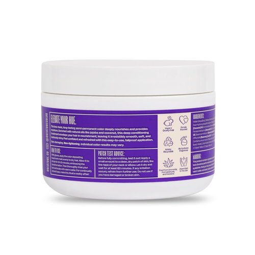 Overtone Vivid Violet Semi-Permanent Hair Color Conditioner - Nourishing Color Depositing Mask, 8 oz