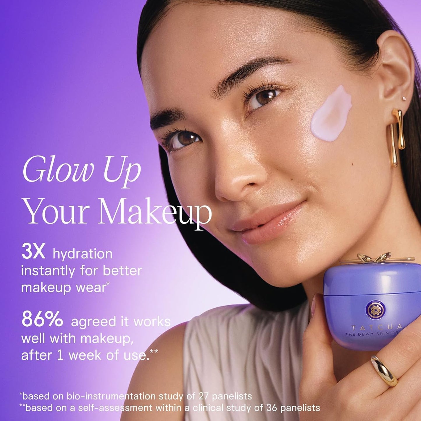 TATCHA AM + PM Moisture Duo - Holiday Gift Set with Dewy Skin Cream & Indigo Overnight Repair Serum