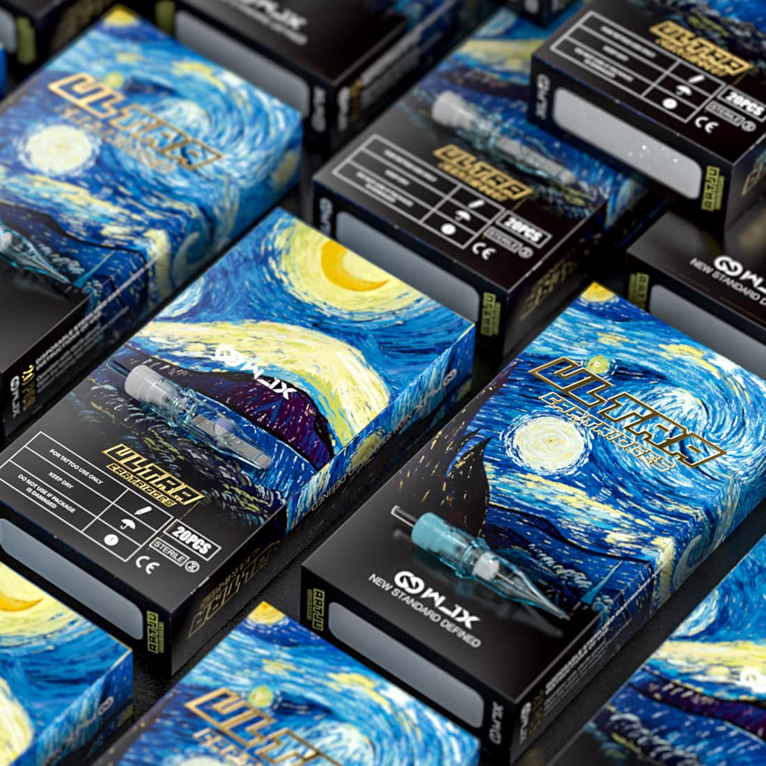 Wjx Ultra Tattoo Cartridges, 1007M Tattoo Needles 20Pcs Magnum Bugpin Size for Pro Artists