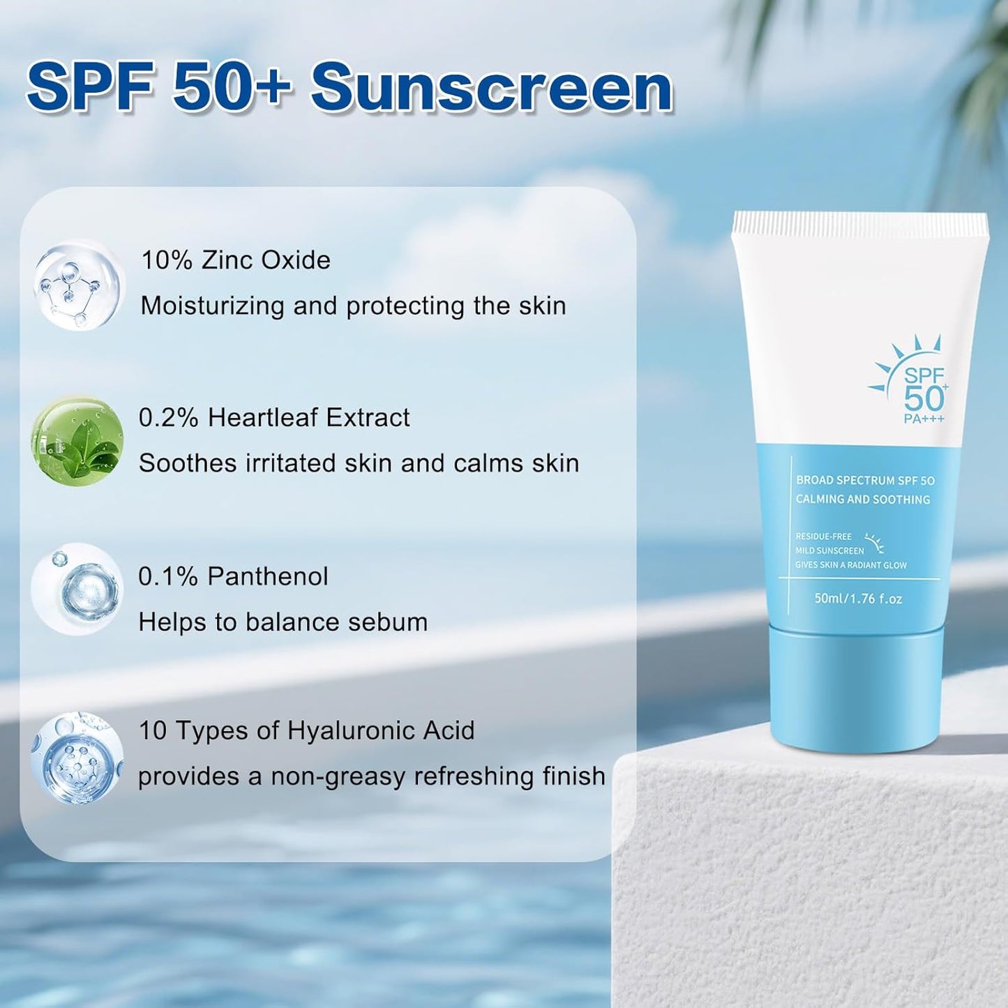 Skiennix Tinted Sunscreen for Face - Broad Spectrum SPF 50+ | Lightweight, Non-Greasy, Natural Coverage - 50ml