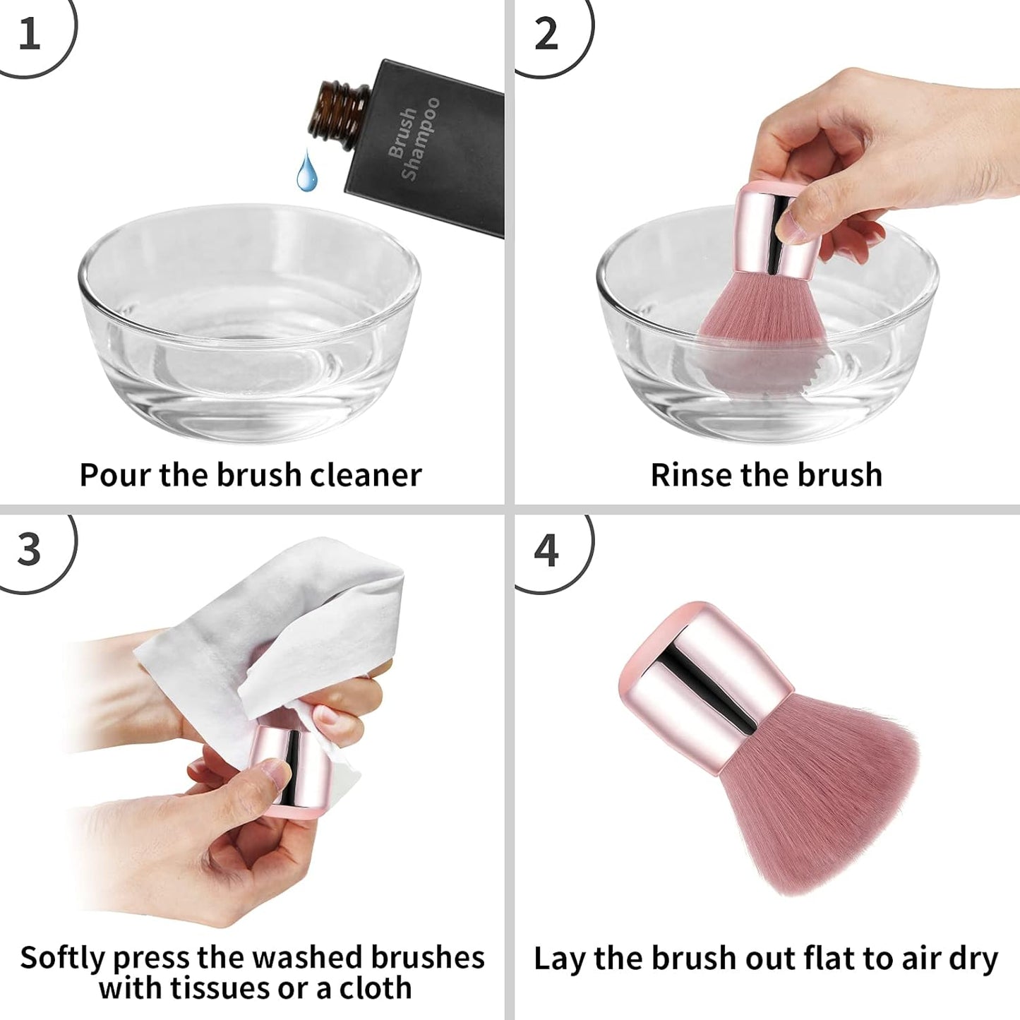 Vaincre Nail Art Dust Cleaner Brush - Soft Brush for Acrylic Application | Pink Color