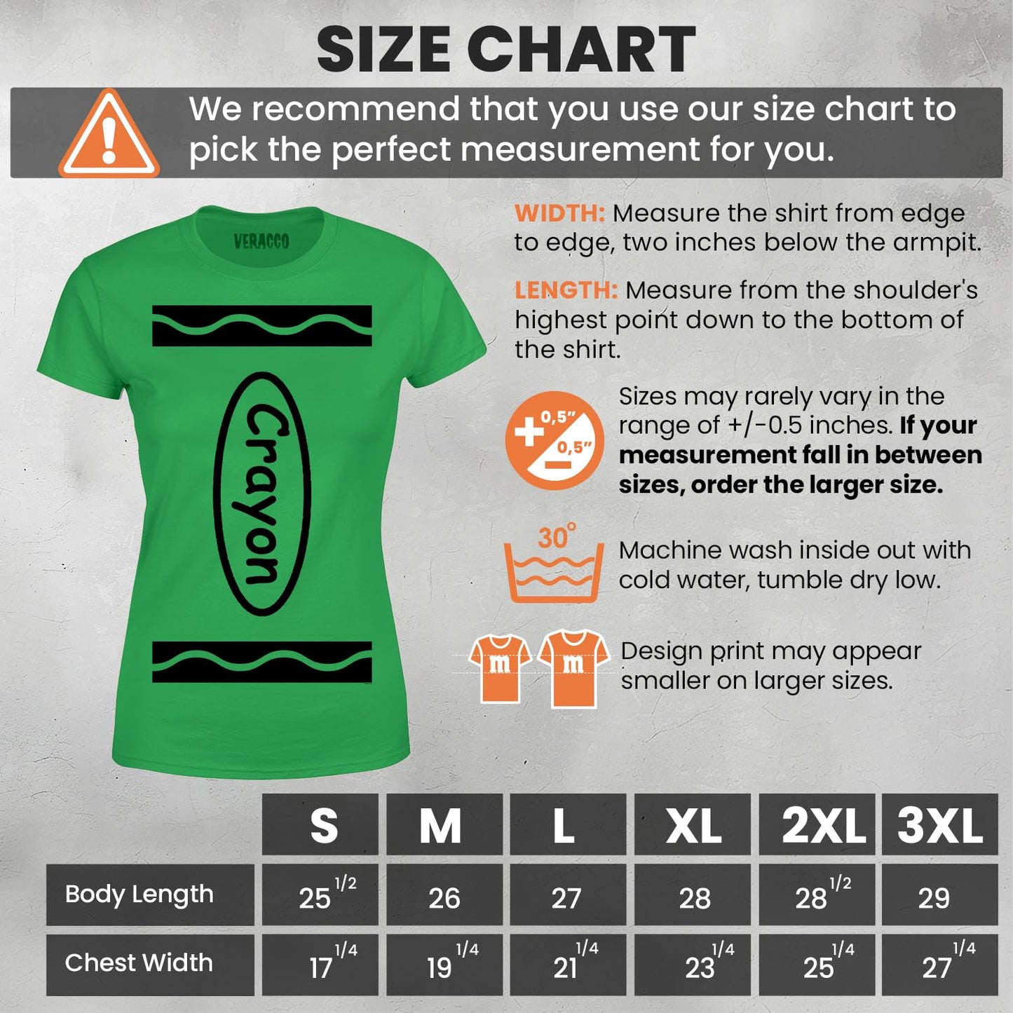 Veracco® Crayon Funny T-Shirts – Halloween Shirt for Women Girls Cool Halloween Costumes Adult Crayon Costume Irish Green