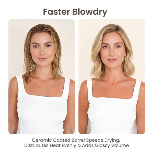 AIMIKE Round Brush for Blow Out, Small Round Hair Brush Nano Thermal Ceramic & Ionic Tech, for Blow Drying & Styling, Curling and Shine - 2.4 inch Barrel w/Boar Bristles