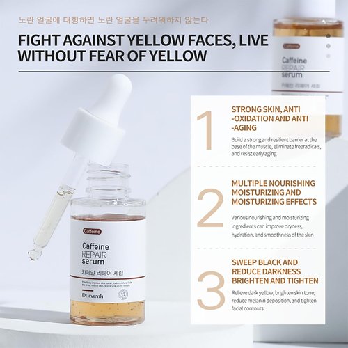 DEleventh Caffeine Repair Face Serum - Natural Extracts for Anti-Aging & Hydration | 37ml