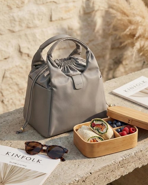 EACHY Lunch Box for Women, Insulated Lunch Bag for Men, Reusable Lunch Tote Cute Cooler Bag Soft Lunchbox for Work, Travel, Camping, Picnic