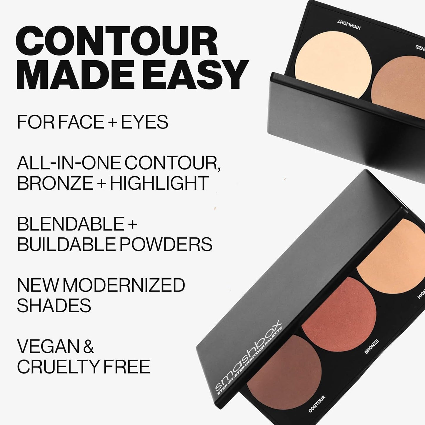 Smashbox Contour Palette - Sculpt and Glow All-In-One Kit with Blendable, Buildable Formulas