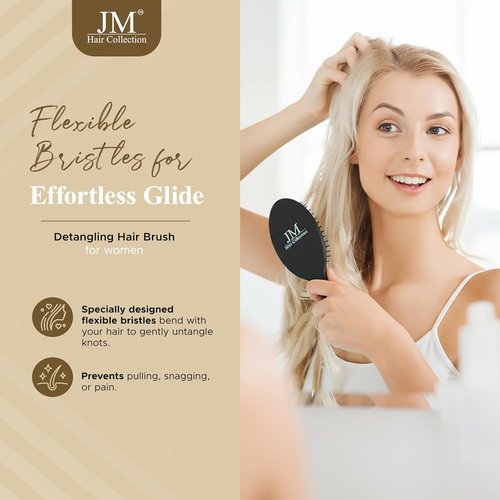 Detangling Brush by [Brand Name] - Flexible Glide for Wet/Dry Hair | Reduces Breakage & Pain-Free Styling