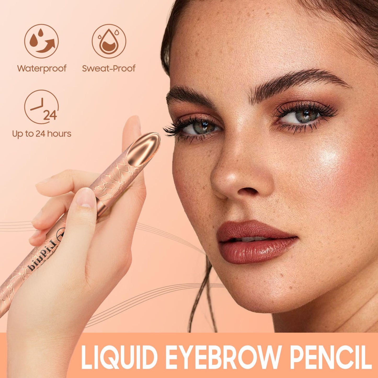 2024 New Magic 4-Tip Eyebrow Pencil - Upgraded 3D Long-Lasting Waterproof Microblading Eye brow Pencil Contouring Pen, Creating Natural Looking Brows Effortlessly (Gray,03#)