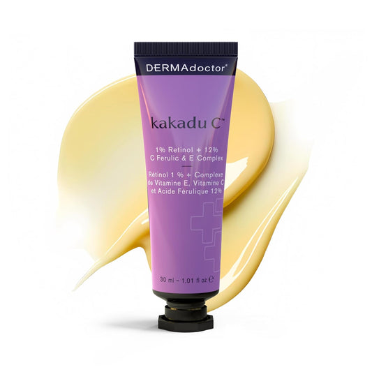 DERMAdoctor Retinol Cream - Anti-Aging Facial Moisturizer with Vitamin C & E | 1% Retinol for Dullness & Fine Lines
