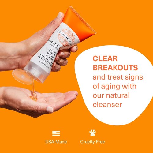 Botanic Tree Vitamin C Face Wash - Brightening Facial Cleanser for All Skin Types | Reduces Acne Scars