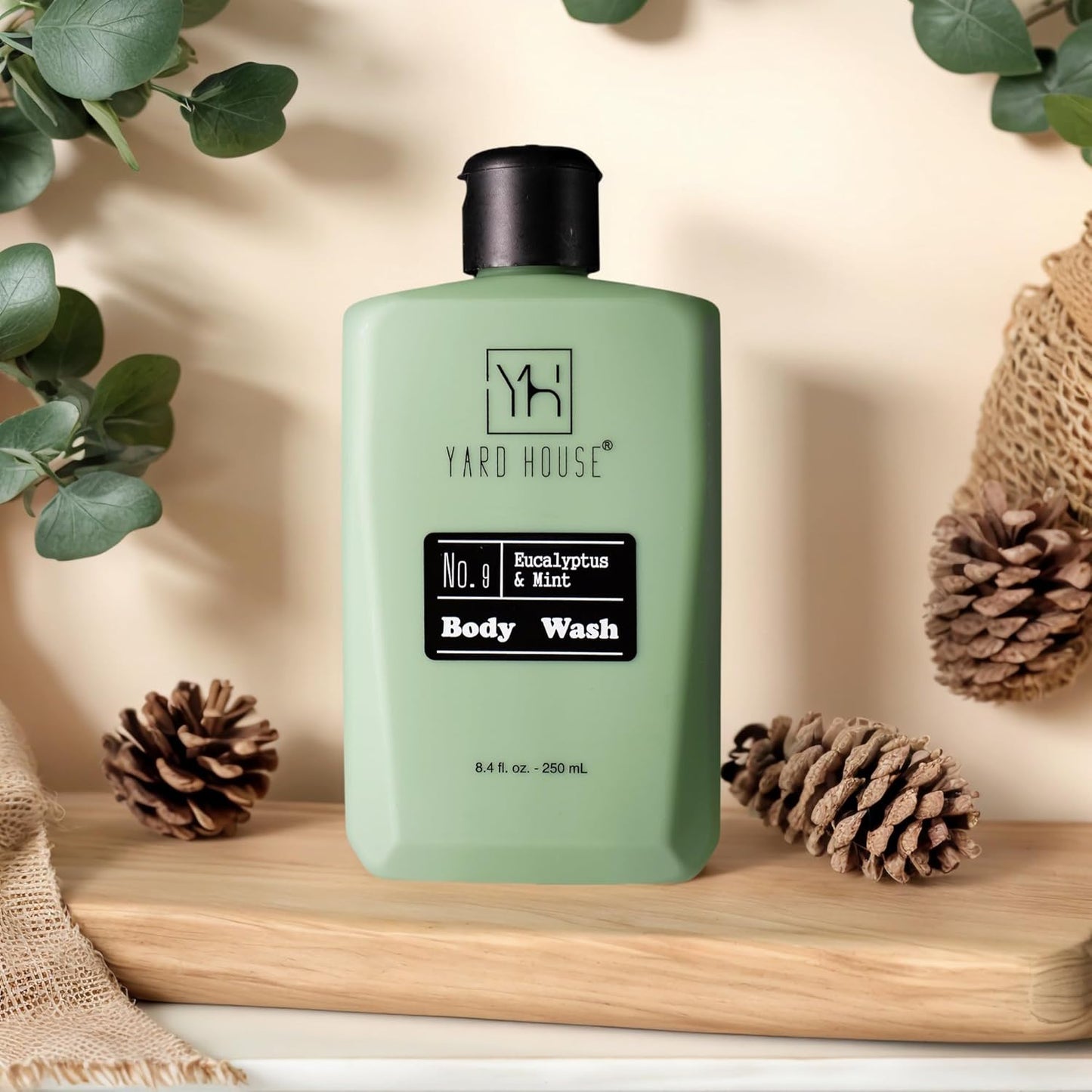 Yard House Men's Skincare Gift Set - Eucalyptus & Mint Body Wash, Lotion & Deodorant | Premium Grooming Kit for Travel