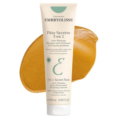 Embryolisse 3-in-1 Anti-Acne Clay Mask - Clear Breakouts for Oily/Combination Skin | 3.38 Fl Oz