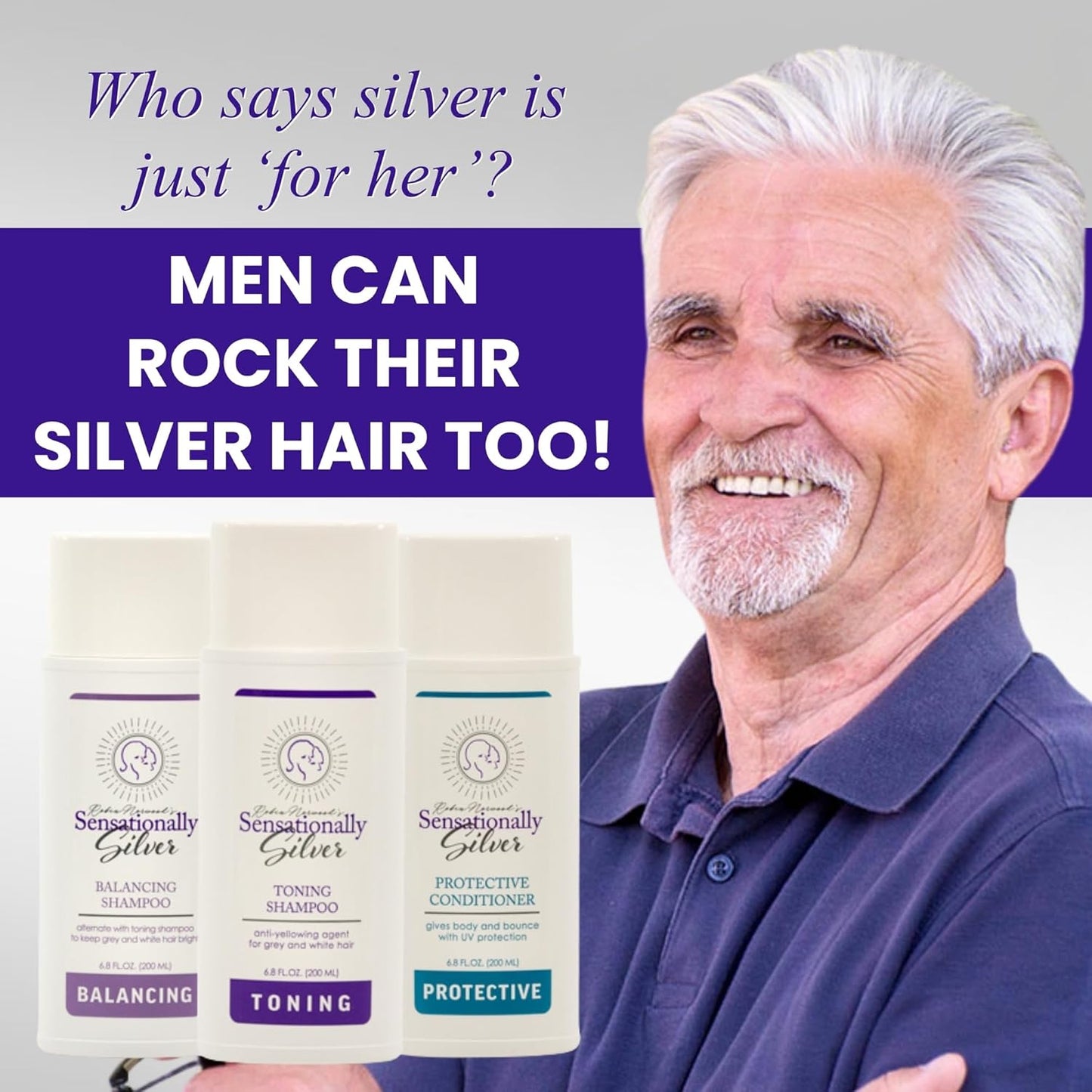 Skiennix Silver Shampoo - Toning Purple Shampoo for Gray & White Hair | Unisex Formula