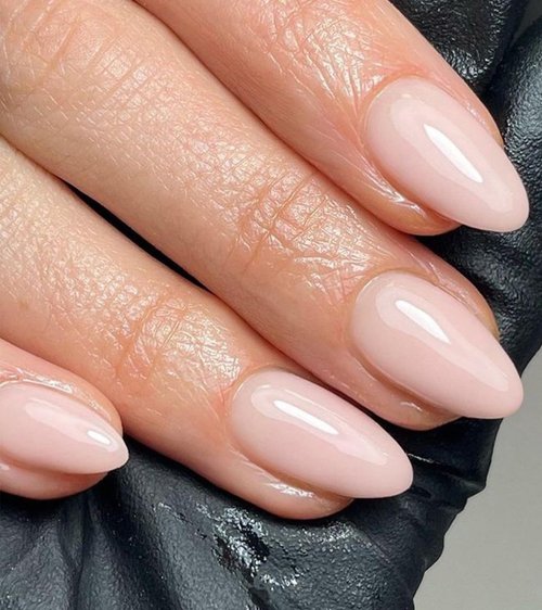 Artquee Press on Nails Short Soft Pink Almond False Tips Glossy Reusable Fake Stick on Nails Kit for Women - 30 Pcs 15 Sizes