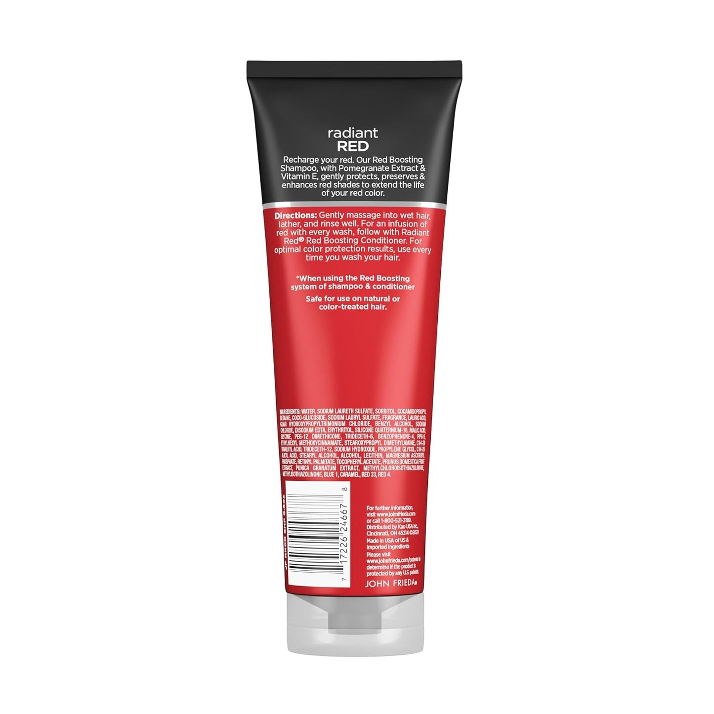 John Frieda Radiant Red Shampoo - Boosts and Protects Red Tones with Pomegranate & Vitamin E | 8.3 Oz