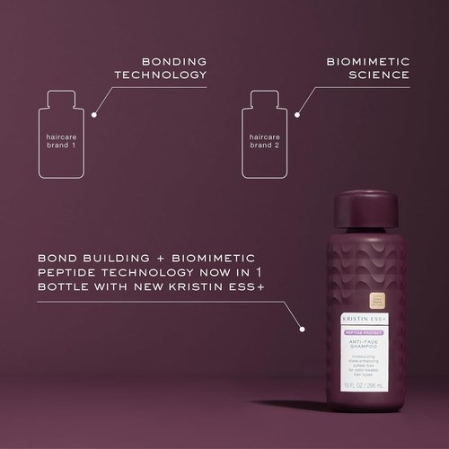 Kristin Ess Anti-Fade Moisturizing Shampoo - UV Color Shield & Peptide Technology | 10 fl oz, Vegan & Sulfate-Free