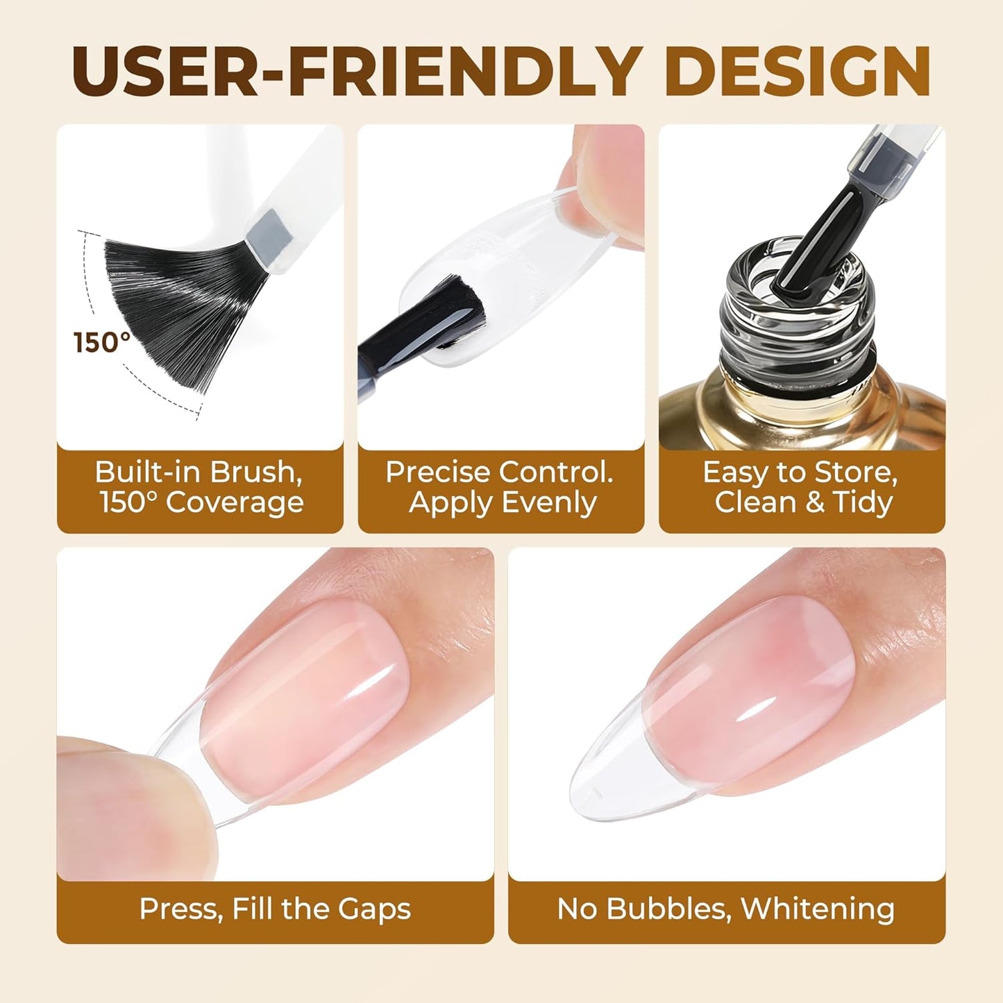 UNA GELLA Gel Nail Glue, Solid Nails Gl ue Gel 40g Lamp Curing Needed Soak Off G LUE Strong Nail G LUE G el for Acrylic Fake Nails Tips Extension Press On Nails for Gelly Tips