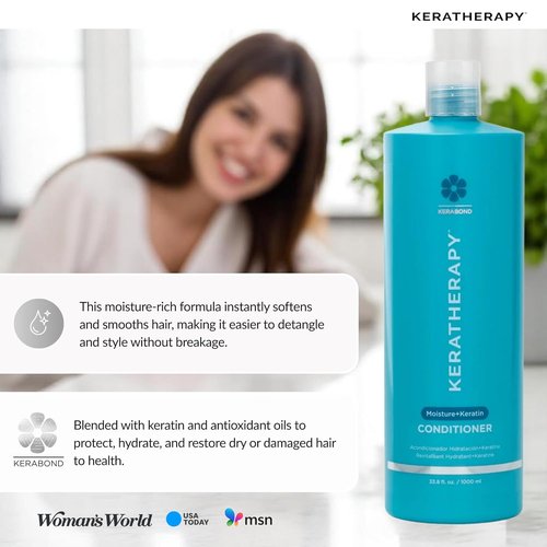 Keratherapy Moisture Conditioner - Hydrating & Moisturizing Formula for Dry Hair | 33.8 fl. oz.