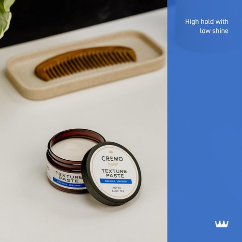 Cremo Hair Styling Texture Paste - Premium Barber Grade Formula for Effortless Styling | 3.4 Oz