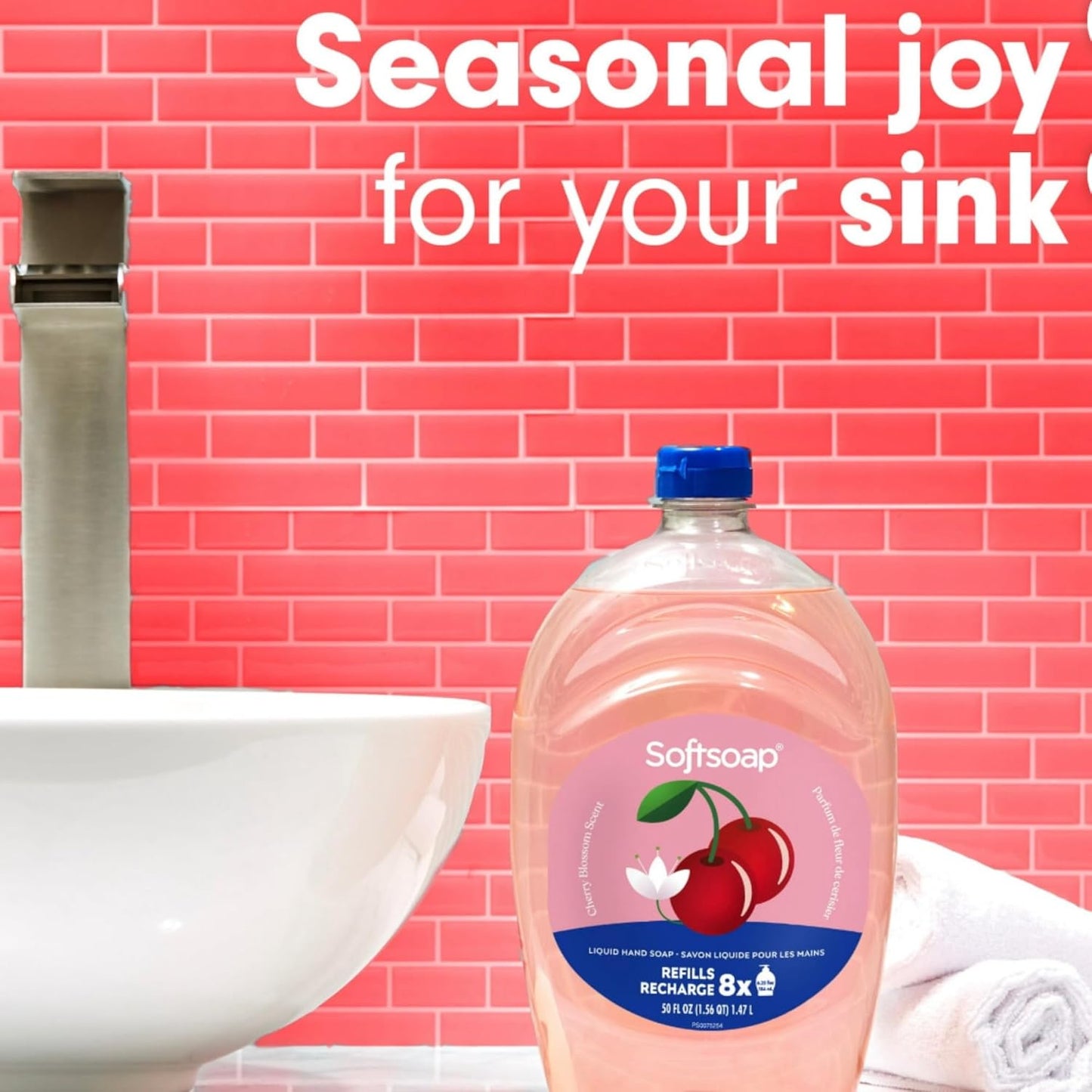 Softsoap Limited Edition Seasonal Scents - Extra Large 100 FL Oz Refill Bottles | Cherry Blossom Liquid Hand Wash