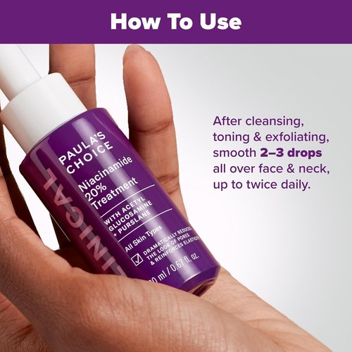 Paula's Choice Pro-Collagen Peptide Plumping Moisturizer - Daily Gel-Cream for Deep Hydration | 20% Niacinamide Serum for Discoloration & Pore Minimization