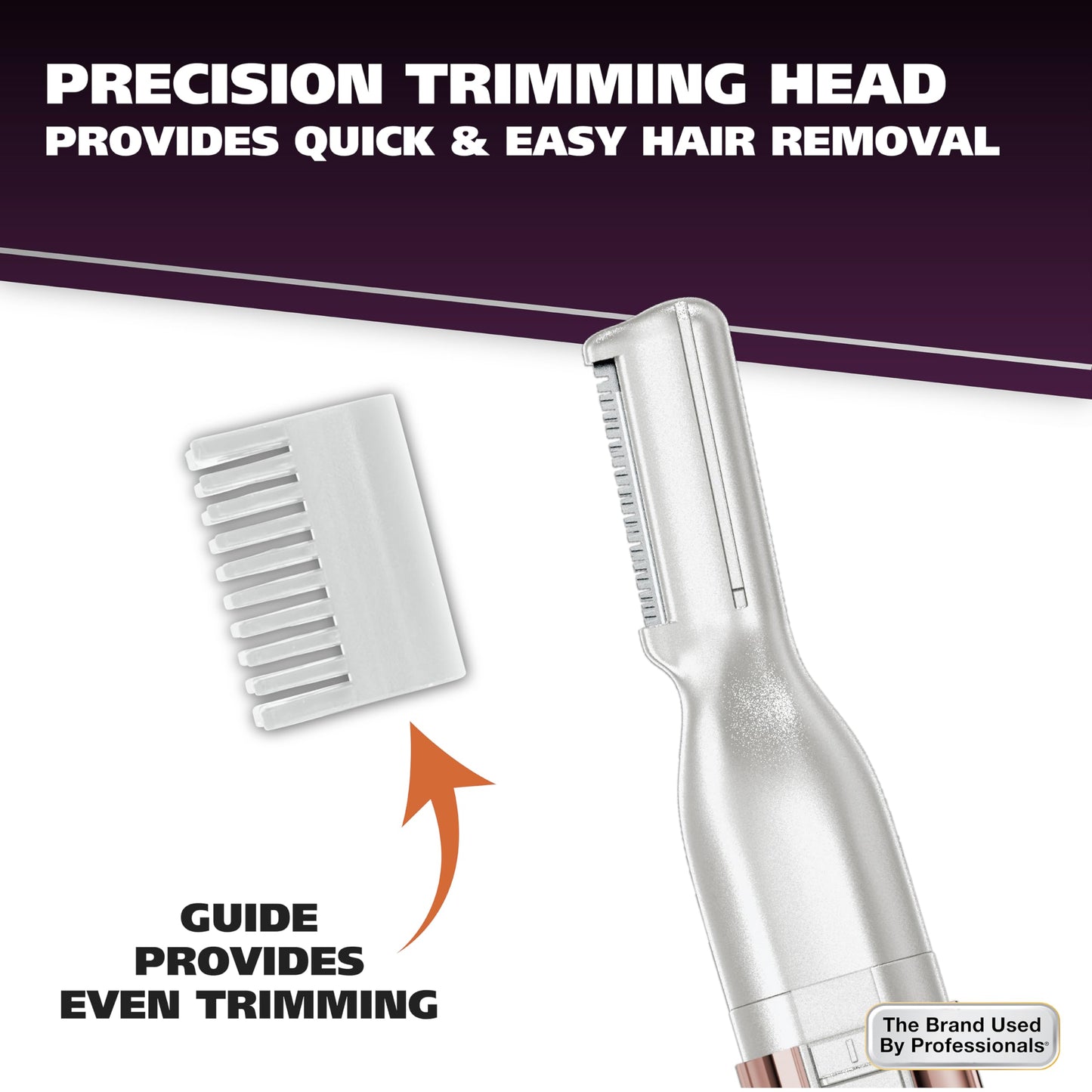 Wahl Clean & Confident Female Battery Pen Trimmer with Rinseable Blades for Hygienic Grooming & Easy Cleaning – for Eyebrows, Facial Hair, Bikini Lines, & Other Detailing – Model 5640-2701