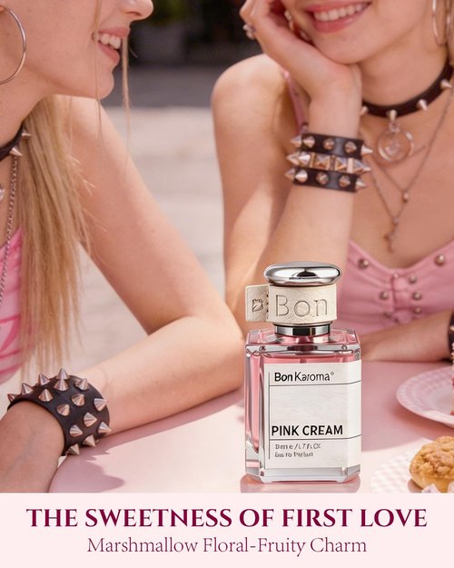 **Pink Cream Eau de Parfum for Women - 1.7 oz Long-Lasting Fragrance with Strawberry, Rose & Musk**