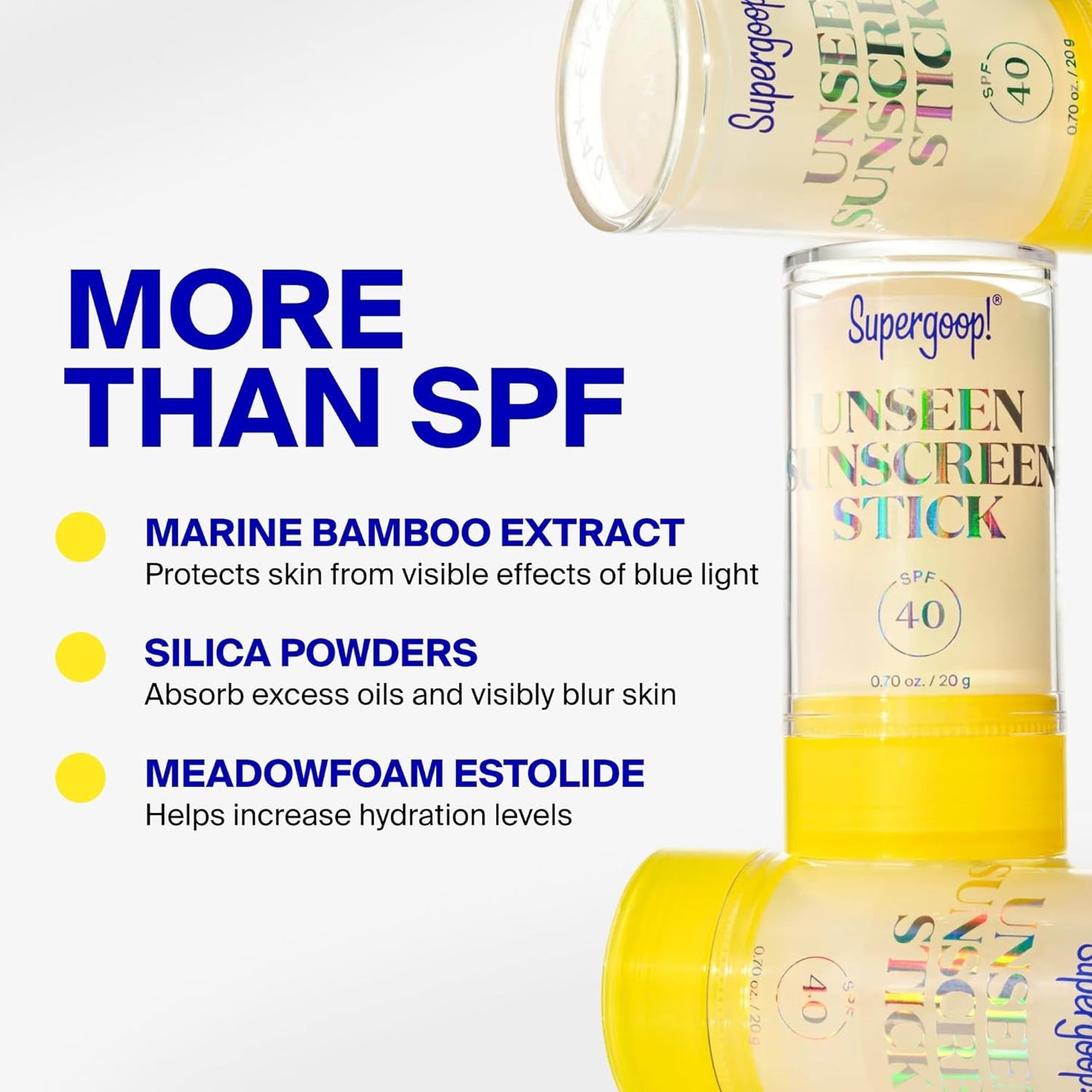 Supergoop! Unseen Sunscreen Stick - SPF 40 - Clear & Invisible Sun Protection - 0.7 fl oz