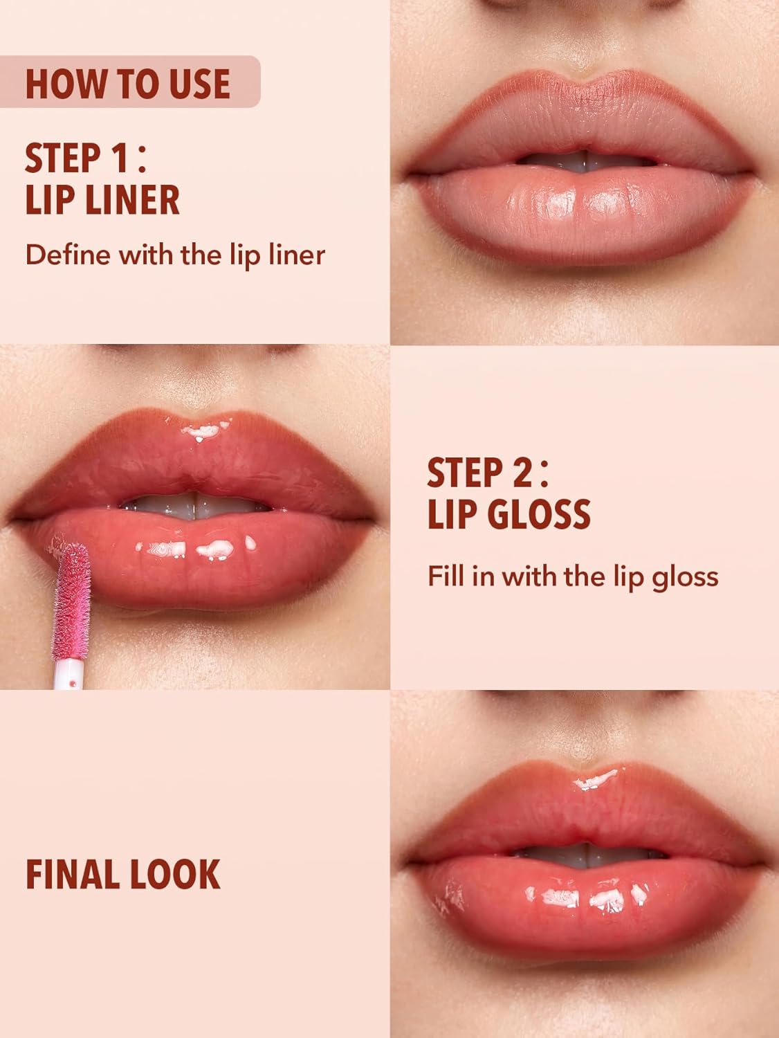 SheGlam 2-In-1 Lip Rules Liner & Gloss Pen - Long-Lasting Plumping Lip Makeup Set | By The Book