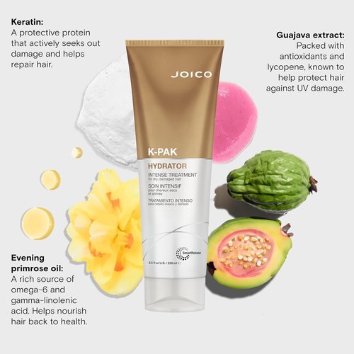 Joico K-Pak Hydrator Intense Treatment - Deep Hydration for Dry, Damaged Hair | Boost Shine & Elasticity