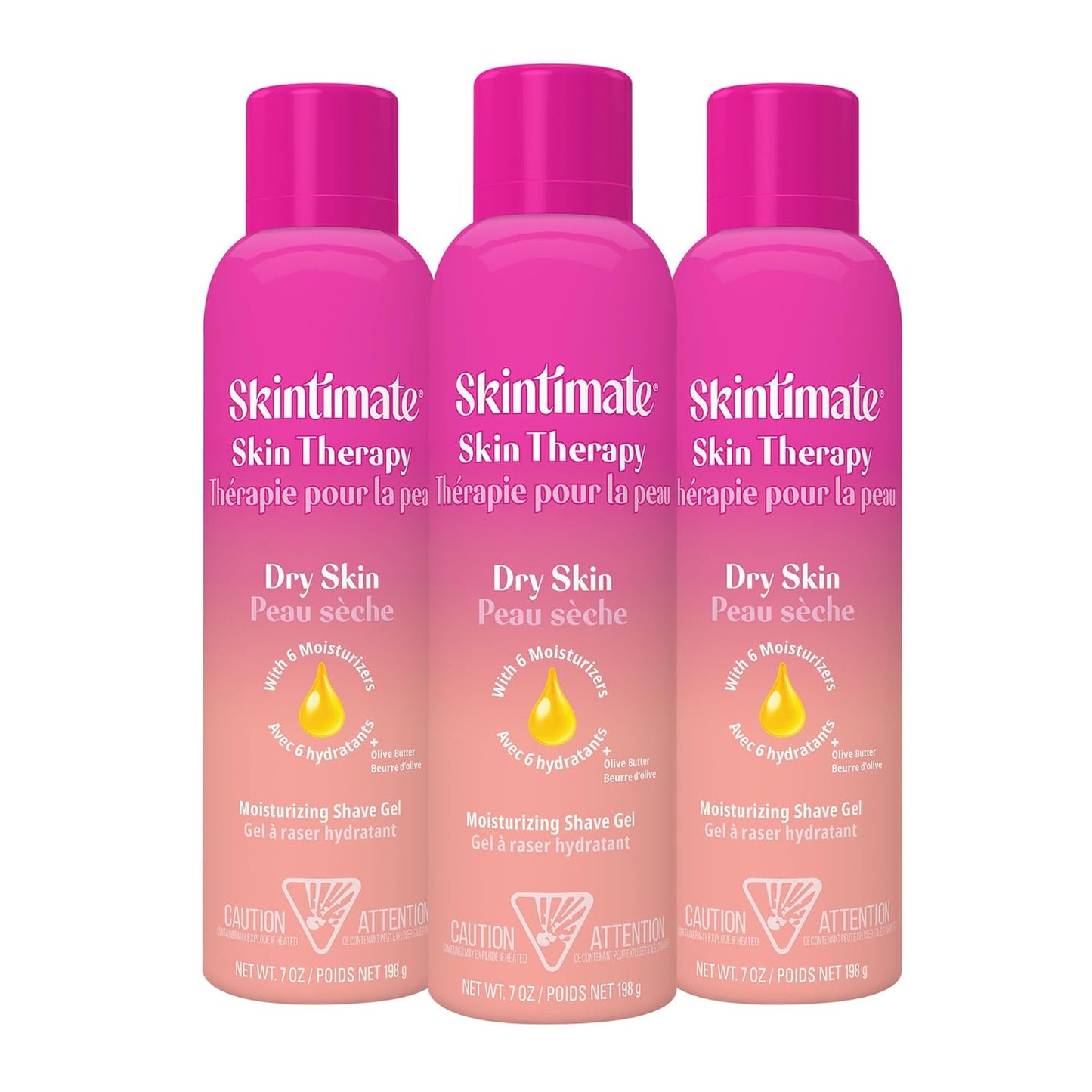 Skintimate Shave Gel for Women - Skin Therapy Dry Skin Formula | 3 Pack, 7oz Each