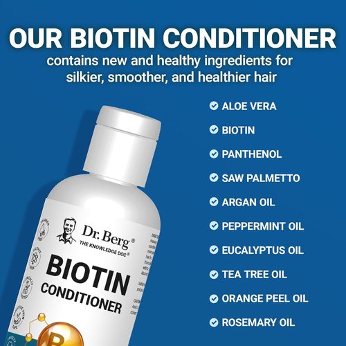 Dr. Berg Biotin Conditioner - High-Performance Formula for Men & Women | Paraben-Free, 8 Fl Oz
