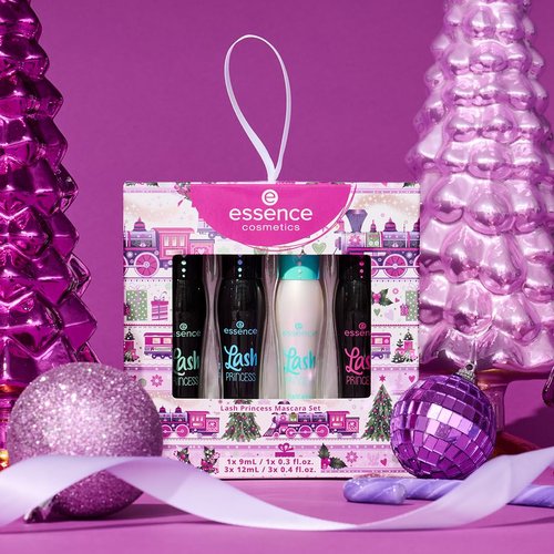 Essence Lash Princess Mascara Gift Set - 4 Vegan & Cruelty-Free Mascaras | Waterproof, Curl & Volume | Perfect Stocking Stuffer for Beauty Lovers