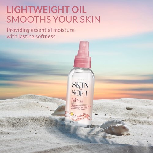 AVON Skin So Soft Argan Body Oil - Hydrating Dry Oil Spray for Glowing Skin | 150ML (2-Pack)