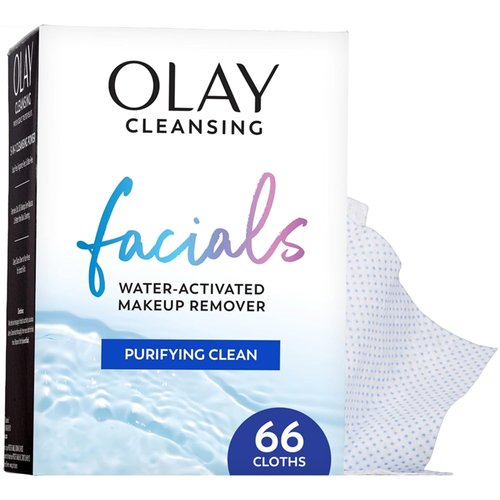 Olay Makeup Remover Wipes - Deep Clean Daily Facial Cleanser for Normal to Oily Skin | 66 Count