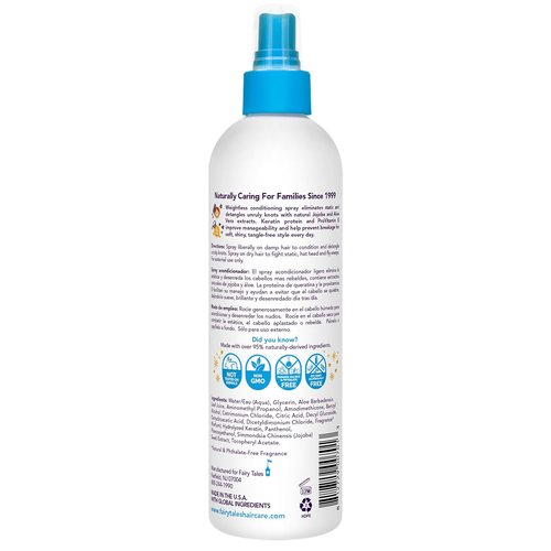 Fairy Tales Tangle Tamer Detangling Spray - Static Free Formula for Kids - 12 oz, Paraben & Sulfate Free