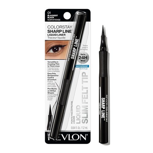 Revlon Liquid Eyeliner Pen - ColorStay Waterproof Eye Makeup with Slim Tapered Tip | Smudge-Proof, Long-Wearing
