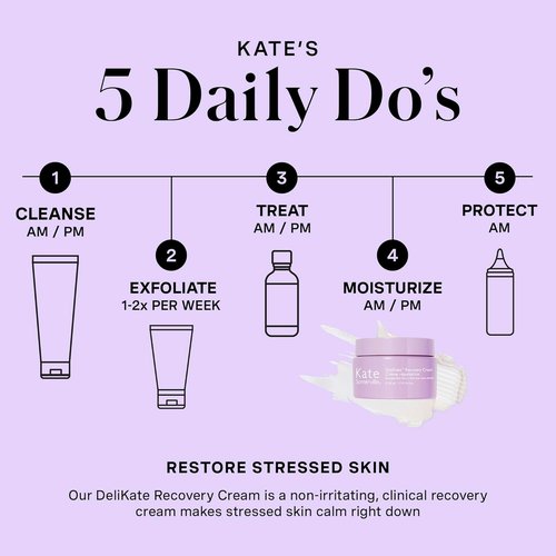 Kate Somerville DeliKate Recovery Cream - Hydrating Treatment for Irritation & Redness Relief - Perfect for Sensitive Skin